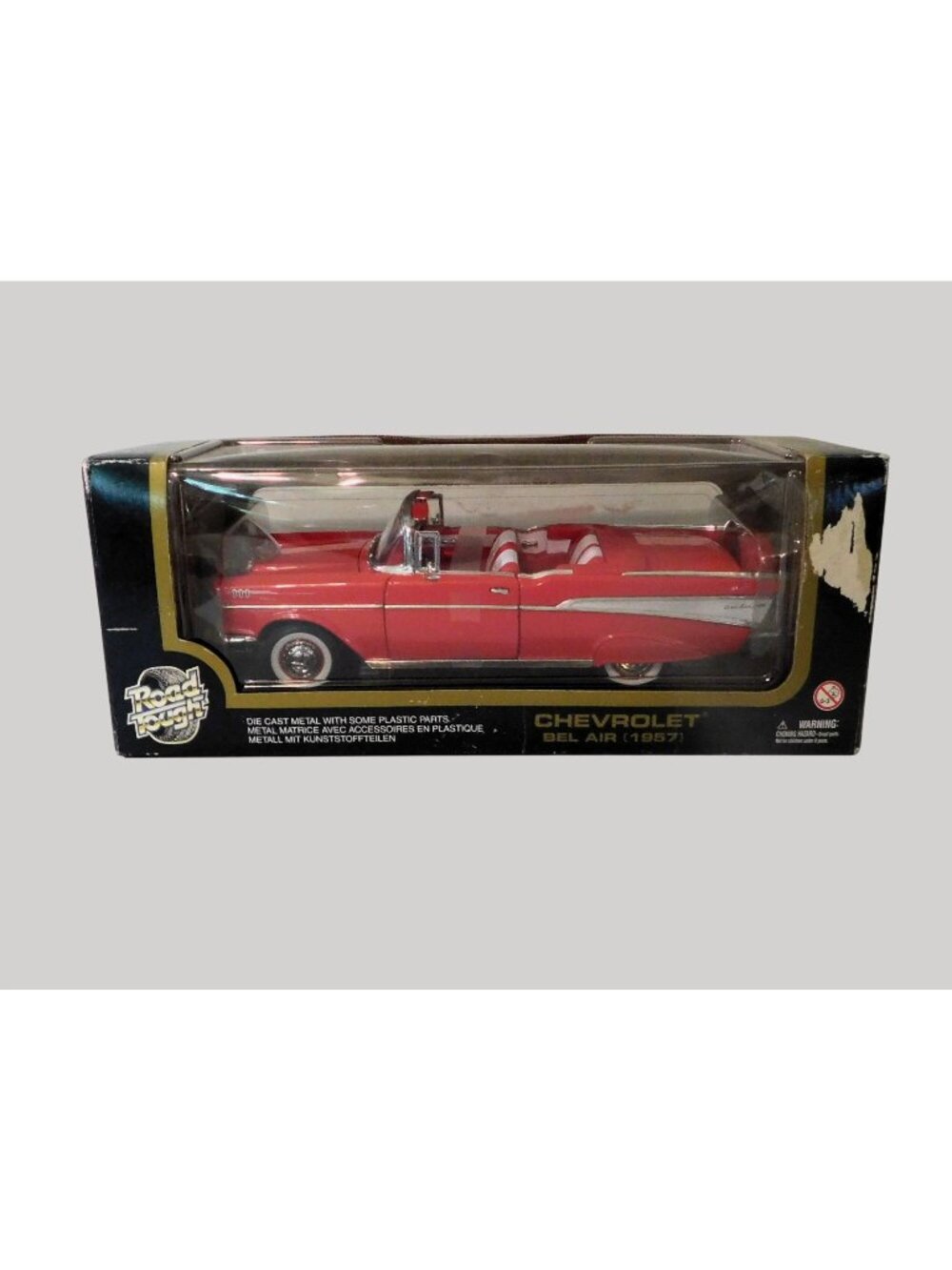 1957 Chevrolet Bel Air 1:18 Die-Cast Model Red Convertible Road Tough